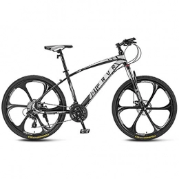 AP.DISHU Fahrräder AP.DISHU Unisex All-Terrain Mountainbike 21 Geschwindigkeit Rahmen Aus Kohlenstoffstahl 26 Zoll Aluminiumlegierungsrad Vorderradaufhängung Mechanische Scheibenbremsen, Weiß