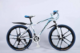 Asdf Fahrräder ASDF Mountainbike für Erwachsene - 26 Zoll 27-Gang-Mountainbike für Erwachsene, Leichte Aluminiumlegierung, Vollrahmen, Vorderradaufhängung, Herrenfahrrad, Scheibenbremse (Farbe : Blau 5)