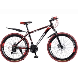 AZYQ Fahrräder AZYQ 26In 21-Gang-Mountainbike für Erwachsene, Leichtmetall-Vollrahmen aus Aluminiumlegierung, Herrenrad mit Vorderradfederung, Scheibenbremse, Schwarz, A