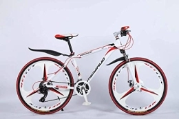 AZYQ Fahrräder AZYQ 26In 24-Gang-Mountainbike für Erwachsene, Leichtmetall-Vollrahmen aus Aluminiumlegierung, Herrenrad mit Vorderradfederung, Scheibenbremse, Rot 3