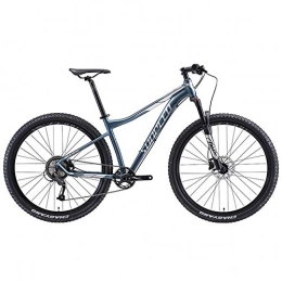 AZYQ Fahrräder AZYQ 9-Gang-Mountainbikes, Hardtail-Mountainbike für Erwachsene mit großen Rädern, Aluminiumrahmen-Vorderradaufhängung, Mountainbike, grau