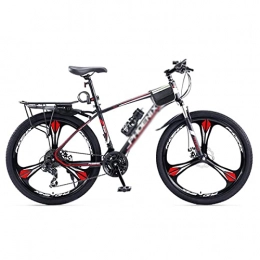 BaiHogi Fahrräder BaiHogi Profi-Rennrad, Stahlrahmen Mountainbike in 27, 5 Zoll Fahrrad for Jungen Mädchen Frauen und Männer 24 Geschwindigkeitsräume mit Dual-Scheibenbremse / rot / 24 Geschwindigkeit