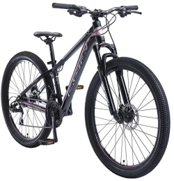 BIKESTAR Fahrräder BIKESTAR Hardtail Aluminium Mountainbike Shimano 21 Gang Schaltung, Scheibenbremse 27.5 Zoll Reifen | 14 Zoll Rahmen Alu MTB | Blau Rosa