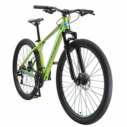 BIKESTAR Fahrräder BIKESTAR Hardtail Aluminium Mountainbike Shimano 21 Gang Schaltung, Scheibenbremse 29 Zoll Reifen | 17 Zoll Rahmen Alu MTB | Grün Blau