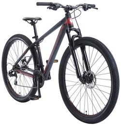 BIKESTAR Mountainbike BIKESTAR Hardtail Aluminium Mountainbike Shimano 21 Gang Schaltung, Scheibenbremse 29 Zoll Reifen | 17 Zoll Rahmen Alu MTB | Schwarz Rot