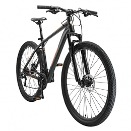BIKESTAR Fahrräder BIKESTAR Hardtail Aluminium Mountainbike Shimano 21 Gang Schaltung, Scheibenbremse 29 Zoll Reifen | 19 Zoll Rahmen Alu MTB | Schwarz Orange