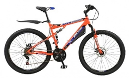 Boss Cycles  Boss Carnage 27.5 Inch Full Suspension Boys Mountain Bike Orange Teenager to