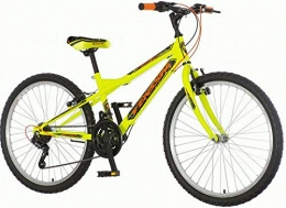 breluxx Fahrräder breluxx® 24 Zoll Economy Mountainbike Hardtail Venssini Sport gelb, 18 Gang Shimano - Made in EU (inkl. Schutzbleche)