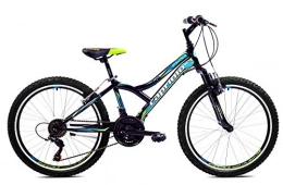 breluxx Fahrräder breluxx 24 Zoll Kinderfahrrad Mountainbike Hardtail Diavolo400 FS Sport, blau-schwarz, 18 Gang Shimano - Made in EU