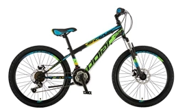 breluxx Fahrräder breluxx® 24 Zoll Mountainbike FS Sonic Sport D2, Scheibenbremsen - blau grün, 18 Gang Shimano