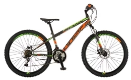 breluxx Fahrräder breluxx® 26 Zoll Mountainbike FS Sonic Sport D2, Scheibenbremsen - grau orange, 18 Gang Shimano
