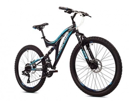 breluxx Fahrräder breluxx® 26 Zoll Mountainbike Vollfederung GTX260 Sport 2D, Scheibenbremsen, schwarz / blau, 21 Gang Shimano, Modell 2020, Made in EU