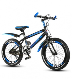 SXMXO Fahrräder Broken Wind Kinderfahrrder 20 Zoll, Rahmen aus kohlenstoffarmem Stahl Rutschfester Reifen Einzelgeschwindigkeits Mountainbikes Outdoor Stodmpfung, Blue