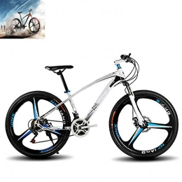 CAGYMJ 26 Zoll Mountainbike, Scheibenbremsen Hardtail MTB, Trekkingrad Herren Bike Mädchen-Fahrrad, Vollfederung Mountain Bike,21 Speed,Weiß