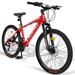CARPAT SPORT Fahrräder Carpat Sport 27.5 Zoll Aluminium Mountainbike Shimano 21 Gang-Schaltung, Doppelscheibenbremsen, geeignet für Erwachsene, Alu MTB- Rot