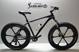 Cicli Ferrareis  Cicli Ferrareis Fat Bike 26 in alluminio 8v ammortizzata a razze nera personalizzabile
