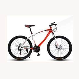COUYY Fahrräder Erwachsene Mountainbike 24 Zoll, 21/24 Geschwindigkeit mit Doppelscheibenbremse Hochkohlenstoffstahl Erwachsene MTB Hardtail mit Verstellbarer Sitzschüler,Rot,24 Speed
