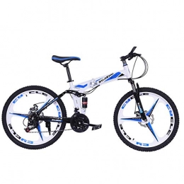 Dapang Fahrräder Dapang Mountainbike, 26-Zoll-Faltrad mit stabilem 6-Speichen-Stahlrad, Premium-Vollfederung und Shimano 24-Gang-Getriebe, 10, 26