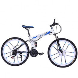 Dapang Fahrräder Dapang Mountainbike, 26-Zoll-Faltrad mit stabilem 6-Speichen-Stahlrad, Premium-Vollfederung und Shimano 24-Gang-Getriebe, 5, 26