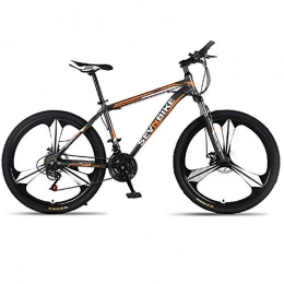 DGAGD Fahrräder DGAGD 24-Zoll-Mountainbike aus Aluminiumlegierung mit dreirädriger Geschwindigkeit-Schwarz Orange_30 Geschwindigkeit