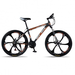 DGAGD Fahrräder DGAGD 26 Zoll Aluminiumlegierung Rahmen Mountainbike Variable Geschwindigkeit Sechsrad Rennrad-Schwarz Orange_24 Geschwindigkeit