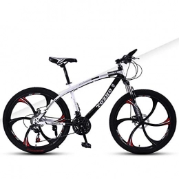 DGAGD Mountainbike DGAGD Mountainbike Fahrrad mit Variabler Geschwindigkeit 24-Zoll-Doppelscheibenbremsen Doppelstoßdämpfer ultraleichte sechs Schneidräder-weiß schwarz_21 Geschwindigkeit