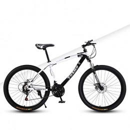DGAGD Mountainbike DGAGD Mountainbike Fahrrad mit Variabler Geschwindigkeit 26 Zoll Doppelscheibenbremse Doppelstoßdämpfer Ultraleichtes Speichenrad-weiß schwarz_27 Geschwindigkeit