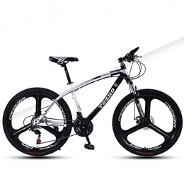 DGAGD Fahrräder DGAGD Mountainbike Fahrrad mit Variabler Geschwindigkeit 26 Zoll Doppelscheibenbremsen Doppelstoßdämpfer Ultraleichtes Dreirad-weiß schwarz_27 Geschwindigkeit