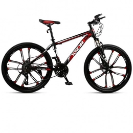 DGAGD Fahrräder DGAGD Snowbike großer Reifen 4.0 dick und breit 24 Zoll Scheibenbremse Mountainbike zehn Schneidräder-Schwarz Rot_24 Geschwindigkeit