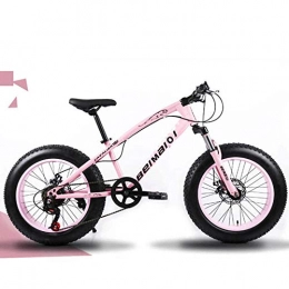 Domrx Fahrräder Domrx Mountainbike Beach Bike 4.0 Super breite Reifen 20 / 24 / 26 Zoll Geschwindigkeit Offroad-Fahrräder Männliche und weibliche Studenten Adult-Pink_20 Zoll 24 Geschwindigkeit