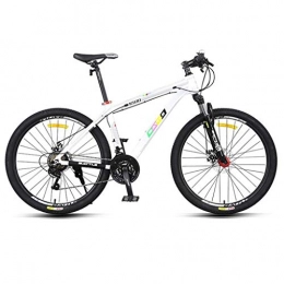 Dsrgwe Fahrräder Dsrgwe Mountainbike, 26inch Mountainbike, Aluminium Rahmen for Fahrräder, Doppelscheibenbremse und Vorderradaufhängung, 26inch-Rad-Speiche, 21-Gang (Color : White)