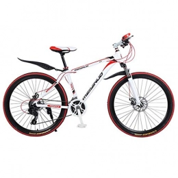 Dsrgwe Mountainbike Dsrgwe Mountainbike, Mountainbike, 26inch Rad, Aluminium Rahmen Mountainbikes, Doppelscheibenbremse und Vorderradgabel (Color : White, Size : 21-Speed)