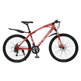 Dsrgwe Mountainbike Dsrgwe Mountainbike, Mountainbike, 26inch Rad Carbon Steel Rahmen Mountainbikes, Doppelscheibenbremse und Vorderradgabel (Color : Red, Size : 24-Speed)