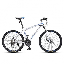 Dsrgwe Fahrräder Dsrgwe Mountainbike, Mountainbike, Aluminium-Legierung Fahrrad, Doppelscheibenbremse und Vorderradaufhängung, 27 Geschwindigkeit, 26" Rad (Color : White)