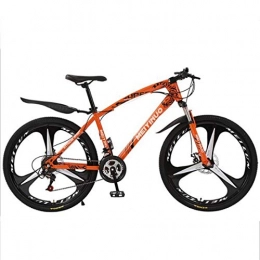 Dsrgwe Mountainbike Dsrgwe Mountainbike, Mountainbike, Carbon-Stahlrahmen Hardtail Fahrräder, Doppelscheibenbremse und Vorderradaufhängung, 26" Mag-Rad (Color : Orange, Size : 24 Speed)