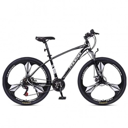 Dsrgwe Mountainbike Dsrgwe Mountainbike, Mountainbike / Fahrräder, Carbon-Stahlrahmen, Doppelscheibenbremse und Vorderradaufhängung und 26inch / 27inch Speichen Felgen, 24-Gang (Color : Black+Silver, Size : 26inch)