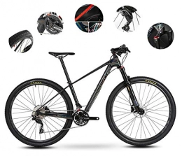 DUABOBAO Fahrräder DUABOBAO Mountainbike-Radfahren, 29-Zoll-Raddurchmesser, 20-Fach (30-Fach) Ölscheibenbremsen, 4 Farben, Starlight-Blitzlackschnitt, Innenverkabelung, Black, 15.5
