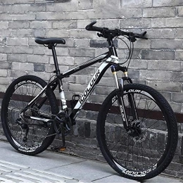 DULPLAY Fahrräder DULPLAY 26 Zoll, 30 Geschwindigkeiten, Mountainbike für Erwachsene, Federgabel leicht, Aluminium, Vollfederung Rahmen, Scheibenbremse schwarz weiß 66 cm 30 Gang