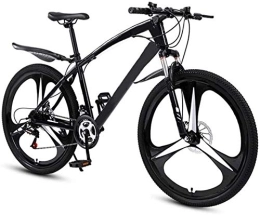Generic Mountainbike Elektrische E-Bikes 26-Zoll-Mountainbikes, Hardtail-Mountainbike mit Doppelscheibenbremse, Unisex-Outdoor-Fahrrad, vollgefederte MTB-Bikes, Outdoor-Rennradfahren, 24 Gänge, Schwarz 3 Speichen