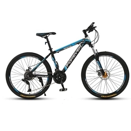 LLF Mountainbike Fahrrad, 24-zoll-mountainbike, 21-30 Geschwindigkeit Hohe Kohlenstoffstahlrahmen Fahrrad Mit Doppelscheibenbremse, Front-federung Anti-rutsch-fahrrad für Männer Und Frauen(Size:21 speed, Color:Blau)
