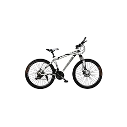  Mountainbike Fahrräder für Erwachsene Variable Speed Mountain Bike Disc Brake Folding Bicycle Shock Absorbing Mountain Bike Adult Bicycle 21 Speed (Color : White)