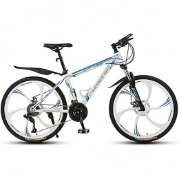 FYHCY Fahrräder Faltbares Mountainbike für Erwachsene Männer und Frauen 26 Zoll Stoßdämpfungsgeschwindigkeit Fahrrad MTB mit 21 Schaltstufen Sportfahrrad White Blue