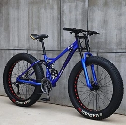 FAXIOAWA Mountainbike FAXIOAWA Mountainbikes, 26-Zoll-Fettreifen-Hardtail-Mountainbike, doppelt gefederter Rahmen und Federgabel, All-Terrain-Mountainbike, Cyan, 5 Räder – 21SPD (Blaue Speichen 24SPD)