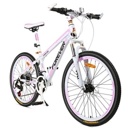 FEFCK Fahrräder FEFCK Mountainbike Fahrrad Erwachsene Studentin 26 Zoll 27 Variable Geschwindigkeit Aluminiumlegierung Doppelscheibenbremse Pink Fahrrad A