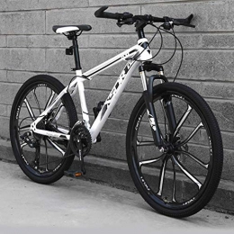 FMOGE Fahrräder FMOGE 24-Gang Mountainbike 24 / 26"Rad Vorderradaufhängung Leichter Carbon Stahlrahmen, B, 24 Zoll