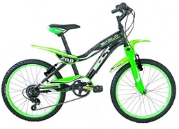 FREJUS Fahrräder FREJUS CTB Bambino MTB Fahrrad für Kinder, 20 Zoll, 6 Gang, Stahlrahmen, schwarz / gelb