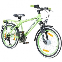 Galano Fahrräder Galano 20 Zoll MTB Jugendfahrrad Adrenalin Kinderfahrrad Mountainbike, Farbe:Grün