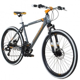 Galano Fahrräder Galano 26 Zoll Toxic Mountainbike Hardtail MTB Jugendmountainbike Jugendfahrrad (Grau / Orange, 46 cm)
