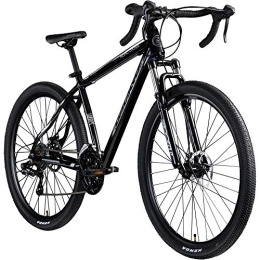 Galano Mountainbike Galano Crossrad 29 Zoll Fitnessrad Fahrrad Crossbike Road Cross Rennrad Rad (schwarz / grau, 48 cm)