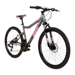 Galano Mountainbike Galano GX-26 26 Zoll Damen / Jungen Mountainbike Hardtail MTB (grau / pink, 44cm)